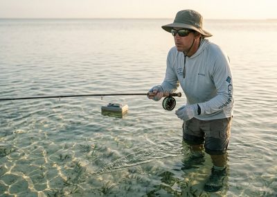 Angler Wade Fishing Laguna Madre