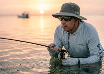 Angler Wade Fishing Laguna Madre