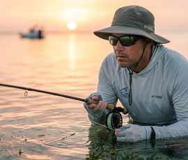 Angler Wade Fishing Laguna Madre
